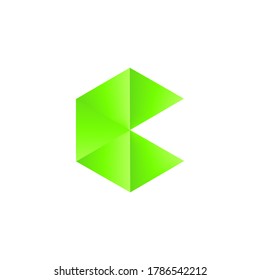 C letter logo design.C letter logo.C letter green logo design.
