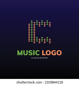 C-Buchstaben-Logo, C-Equalizer-Logo, C-Logo