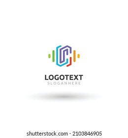 C letter logo, C equalizer logo, C letter logo