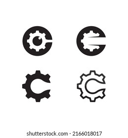 C Letra logotipo y tipo de letra C Diseño de iconos vectoriales de plantilla