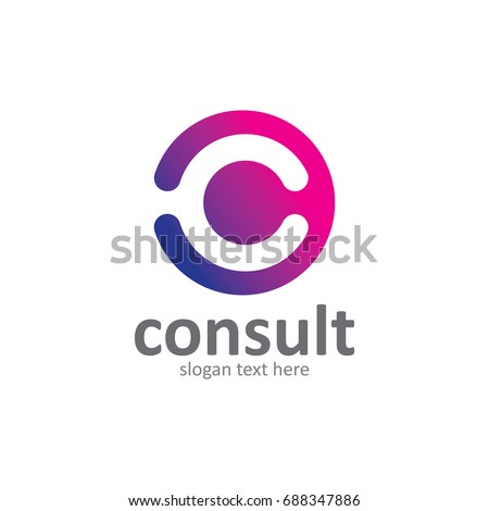 C Letter logo with gradient color
