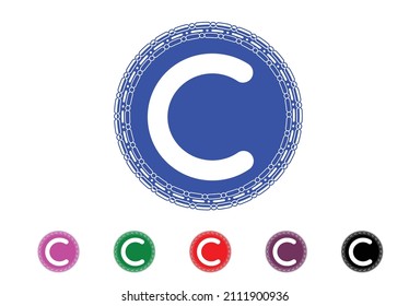 C letter logo and icon design