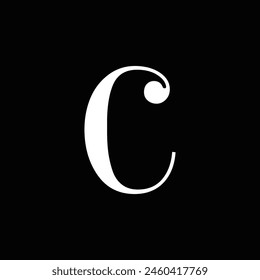 C letter logo, Letter C logo, C letter icon Design black background. Luxury C letter 