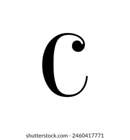 C letter logo, Letter C logo, C letter icon Design black background. Luxury C letter 