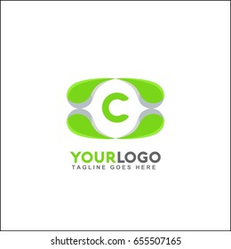C letter logo icon design template elements