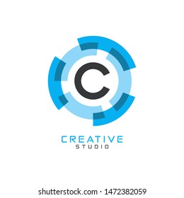 C Letter Logo Icon. Vector illustration