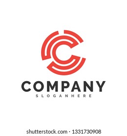 c letter logo illustration and template