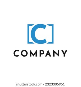 Letra C Logotipo inicial Compañía moderna