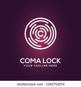 C Letter Logo like Figure Print use in a security company and also uses in other company.