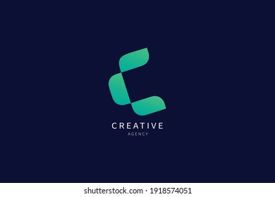 Diseño minimalista con logotipo de letra C