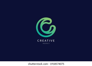 C Letter Logo Monogram Minimalist Design