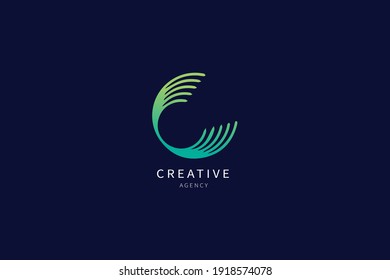 C Letter Logo Monogram Minimalist Design