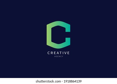 Minimaldesign für das Logo in C-Buchstaben
