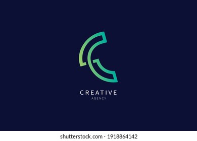 C Letter Logo Monogram Minimalist Design