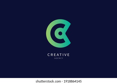 Minimaldesign für das Logo in C-Buchstaben