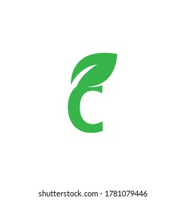 C Letra Logo diseño de icono de vector natural