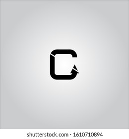 C letter logo with nice white background.C letter icon.