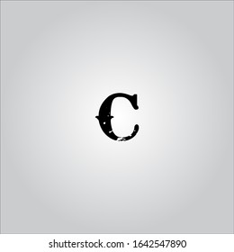 C letter logo with nice white background.C letter icon.