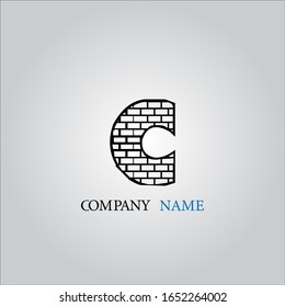 C letter logo with nice white background.