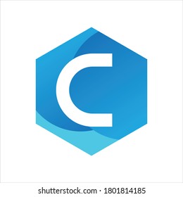 C Letter Logo in Poly gram Stock Vector for any Business Company