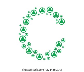 C letter logo shape design vector template