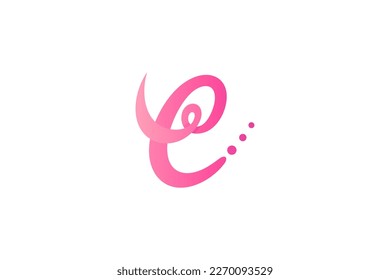 C letter logo with splash effect in simple design