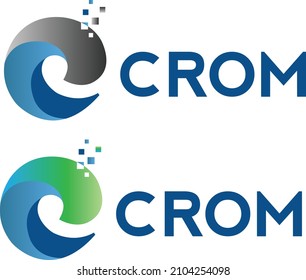 logotipo de letra c con símbolo IT