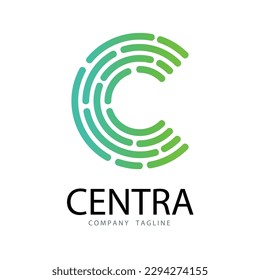 C letter logo, Technology, sign logo, icon and template