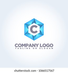 C LETTER LOGO TEMPLATE