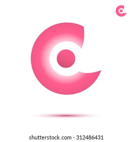 C letter logo template, 2d icon, vector, eps 8