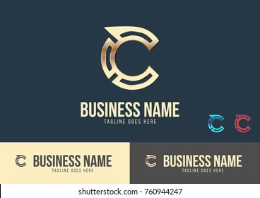 C Letter Logo Template Design Vector