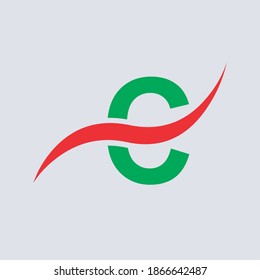 C Diseño de la ilustración de la plantilla del logotipo de la carta. EPS vectorial 10.