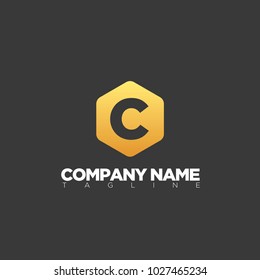 C letter logo template modern