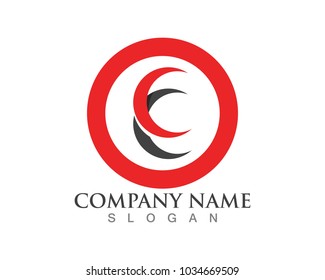 C Letter Logo Template vector icons