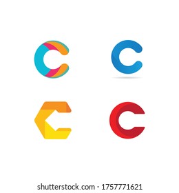 C Letter Logo Template vector icon design