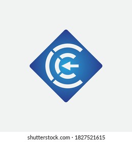 C Diseño de iconos vectoriales de plantillas de logotipos de letras
