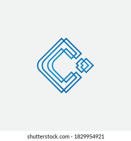 C Letter Logo Template vector icon design