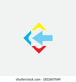C Diseño de iconos vectoriales de plantillas de logotipos de letras