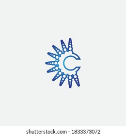 C Letter Logo Template vector icon design