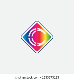 C Diseño de iconos vectoriales de plantillas de logotipos de letras
