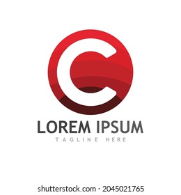 C Letter Logo Template vector icon design
