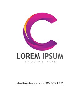 C Letter Logo Template vector icon design