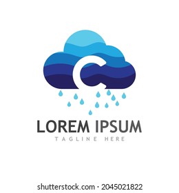 C Diseño de iconos vectoriales de plantillas de logotipos de letras