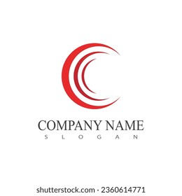 C letter logo template vector element business and symbol
