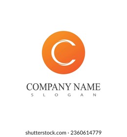 Logo-Vorlage für C-Buchstaben, Vektorelement-Geschäft und Symbol