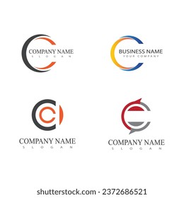 C letter logo template vector element business and symbol
