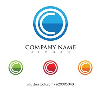 C Letter Logo Template vector icon design