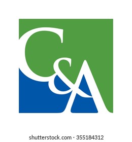 c and letter a logo vector.