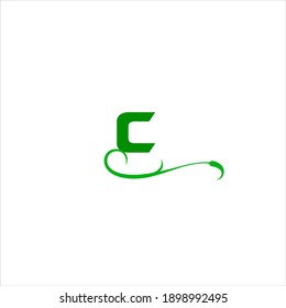 Diseño vectorial del logotipo de letra C sobre fondo de color blanco. icono c