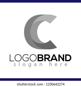 C letter logo vector element. letter logo template